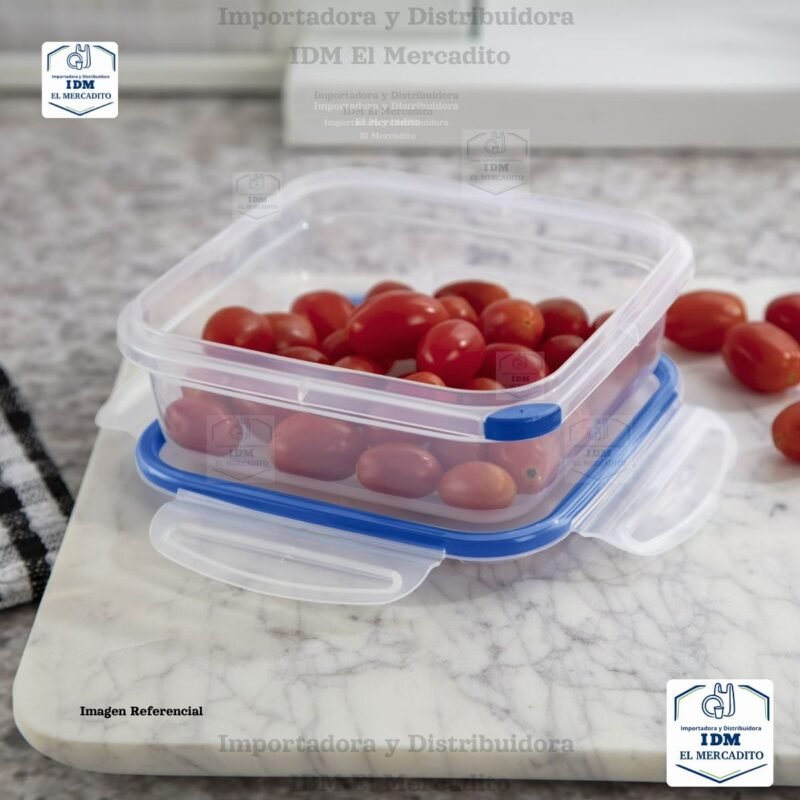 Sterilite Ultra-Seal 4.0 recipiente cuadrado, Contenedor de Almacenamiento de Alimentos con Cierre, Sello Hermético Impermeable