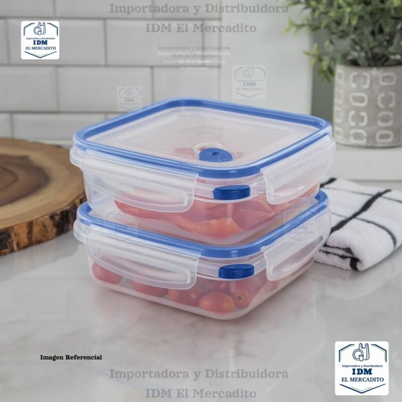 Sterilite Ultra-Seal 4.0 recipiente cuadrado, Contenedor de Almacenamiento de Alimentos con Cierre, Sello Hermético Impermeable