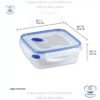 Sterilite Ultra-Seal 4.0 recipiente cuadrado, Contenedor de Almacenamiento de Alimentos con Cierre, Sello Hermético Impermeable