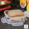 Sterilite Ultra-Seal 4.0 recipiente cuadrado, Contenedor de Almacenamiento de Alimentos con Cierre, Sello Hermético Impermeable