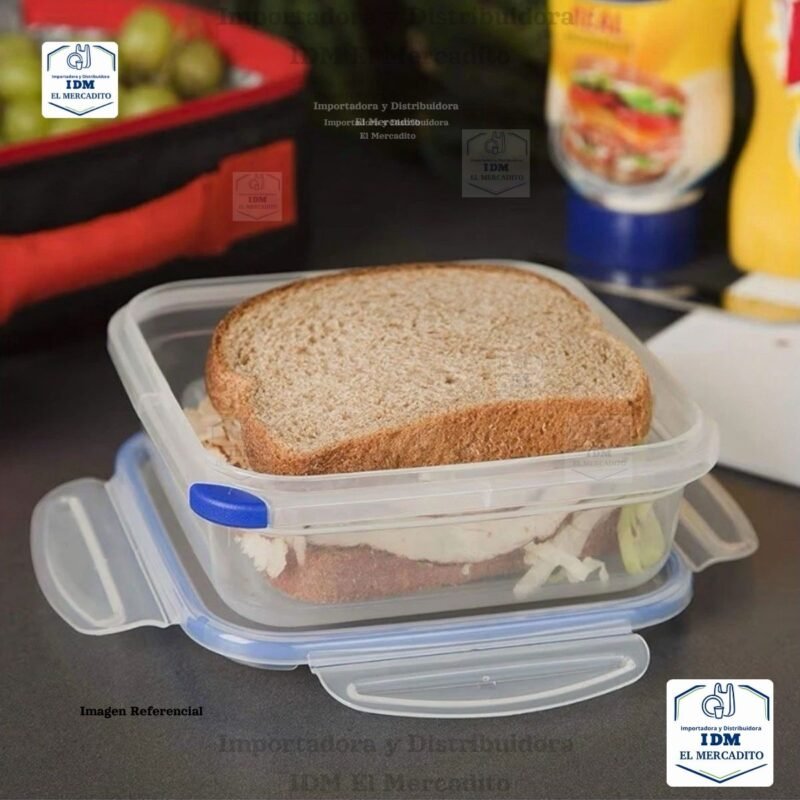 Sterilite Ultra-Seal 4.0 recipiente cuadrado, Contenedor de Almacenamiento de Alimentos con Cierre, Sello Hermético Impermeable