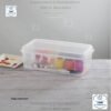Sterilite Caja Organizadora Rectangular Grande Transparente con Tapa Abatible – Apilable y Multiusos