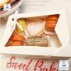 Caja para reposteria blanca con ventana, 20 x 15 x 6.5 cm