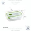 Sterilite Contenedor Rectangular de Almacenamiento de Alimentos UltraSeal de 3.1 Tazas
