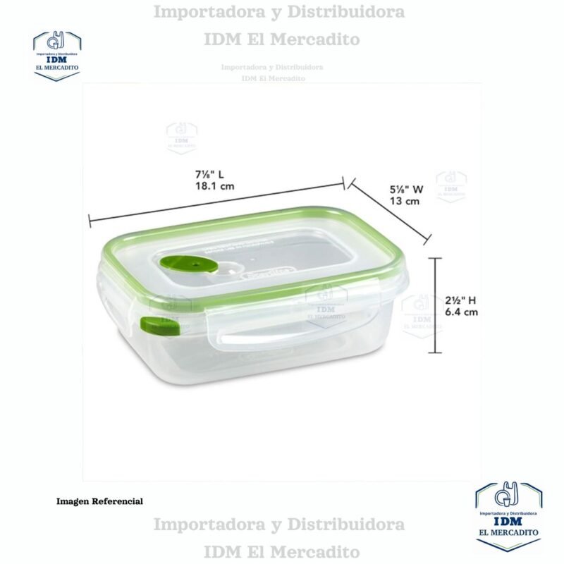 Sterilite Contenedor Rectangular de Almacenamiento de Alimentos UltraSeal de 3.1 Tazas