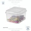 Sterilite FlipTop, contenedor de almacenamiento pequeño apilable con tapa con bisagras, contenedor de plástico para organizar el escritorio en el hogar, oficina, transparente
