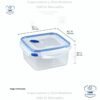 Sterilite Ultra-Seal 5.7 tazas, recipiente cuadrado, Contenedor de Almacenamiento de Alimentos con Cierre, Sello Hermético Impermeable
