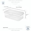 Sterilite Caja Organizadora Rectangular Grande Transparente con Tapa Abatible – Apilable y Multiusos