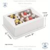 Caja para reposteria blanca con ventana, 20 x 15 x 6.5 cm