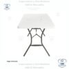 Mesa de resina plegable, 180 x 75 x 73 cm