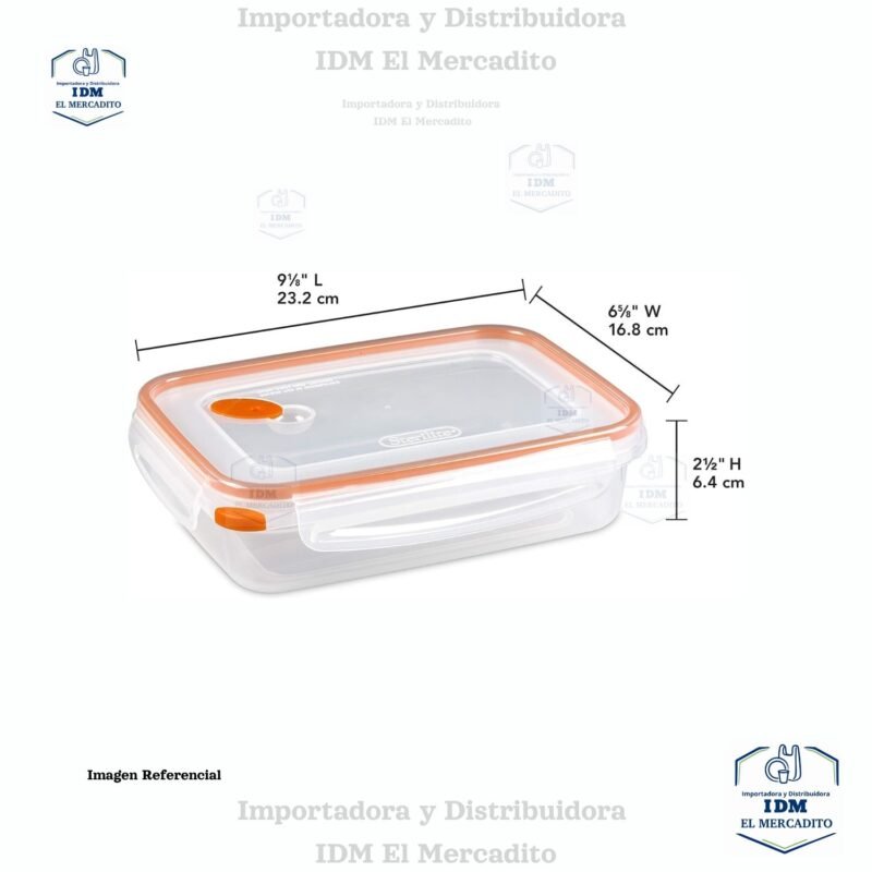 Sterilite Ultra-Seal 5.8 tazas, recipiente, Contenedor de Almacenamiento de Alimentos con Cierre, Sello Hermético Impermeable