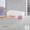 Sterilite Caja Organizadora Rectangular Grande Transparente con Tapa Abatible – Apilable y Multiusos