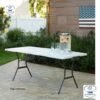 Mesa de resina plegable, 180 x 75 x 73 cm