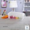 Sterilite Caja Organizadora Rectangular Grande Transparente con Tapa Abatible – Apilable y Multiusos