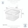 Sterilite FlipTop, contenedor de almacenamiento pequeño apilable con tapa con bisagras, contenedor de plástico para organizar el escritorio en el hogar, oficina, transparente
