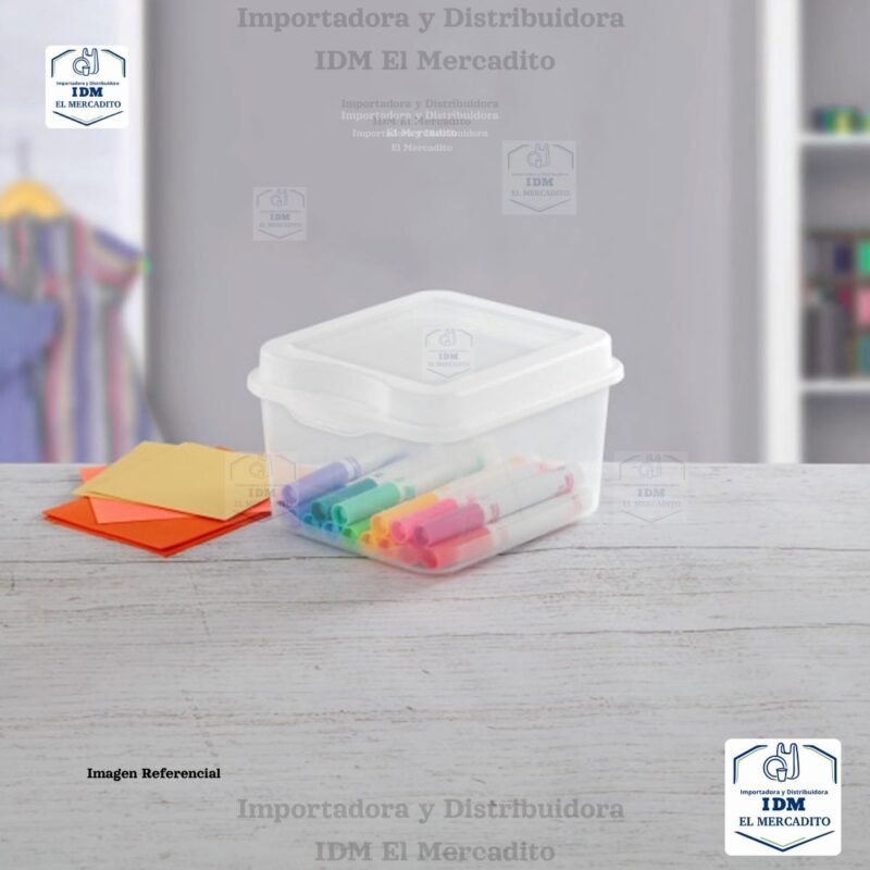 Sterilite FlipTop, contenedor de almacenamiento pequeño apilable con tapa con bisagras, contenedor de plástico para organizar el escritorio en el hogar, oficina, transparente