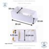 Caja para mini queque y cup cakes, 4 cup cakes + 1 mini queque, con tapa transparente