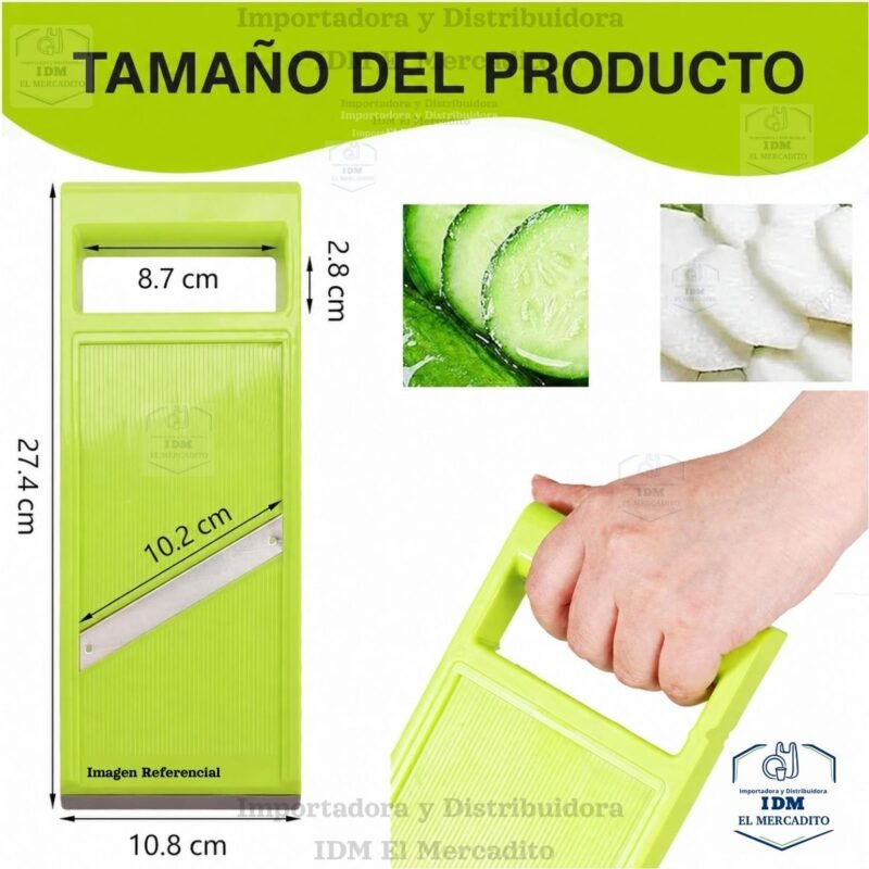 Cortador Rayador manual de Acero Inoxidable para Pepino y Verduras – Rebanador Portátil para Pepino, Papa, Cebolla y Zanahoria