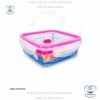 Sterlite ultra seal (1) Contenedor Hermetic Cuadrado con Válvula 0.9 L