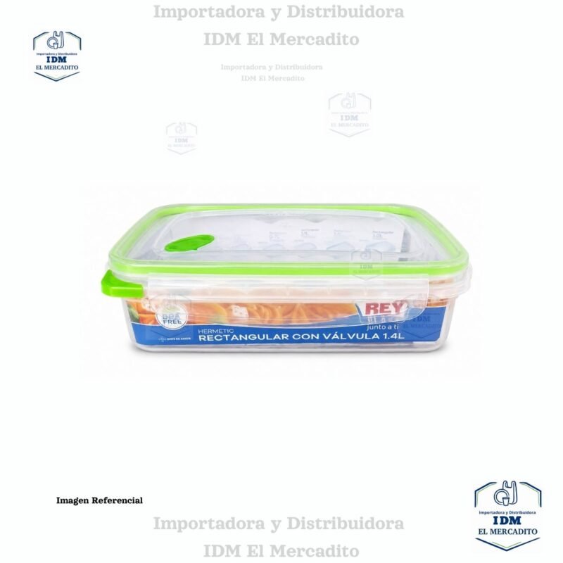 Contenedor Hermetic Rectangular con Válvula 1.4 L