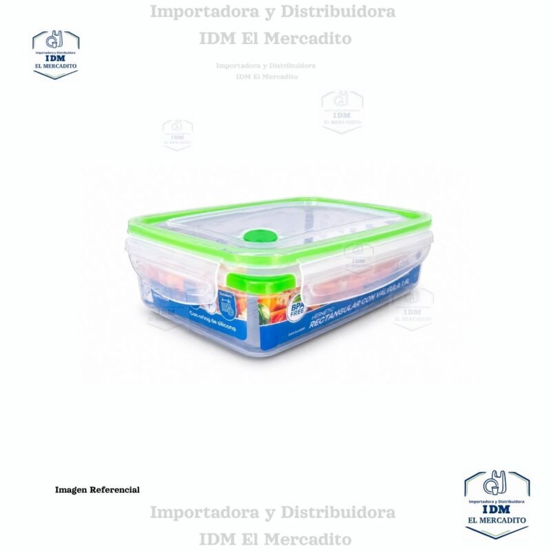 Contenedor Hermetic Rectangular con Válvula 1.4 L