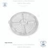 Contenedor transparente empaque con 4 divisiones circular con tapa