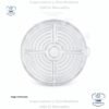 Contenedor transparente empaque con 4 divisiones circular con tapa