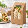 Caja Kraft para Wrap con ventana