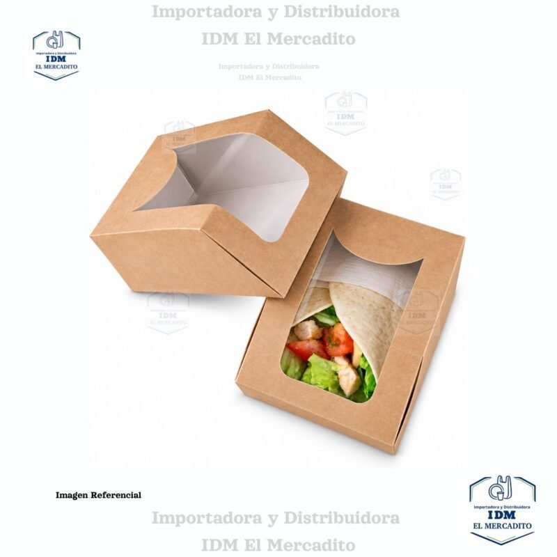 Caja Kraft para Wrap con ventana