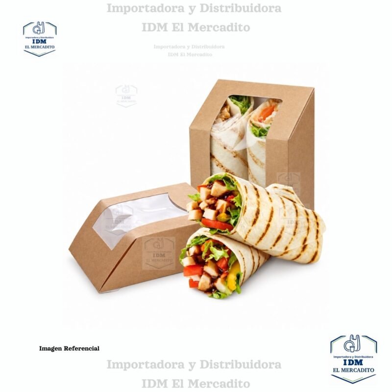 Caja Kraft para Wrap con ventana