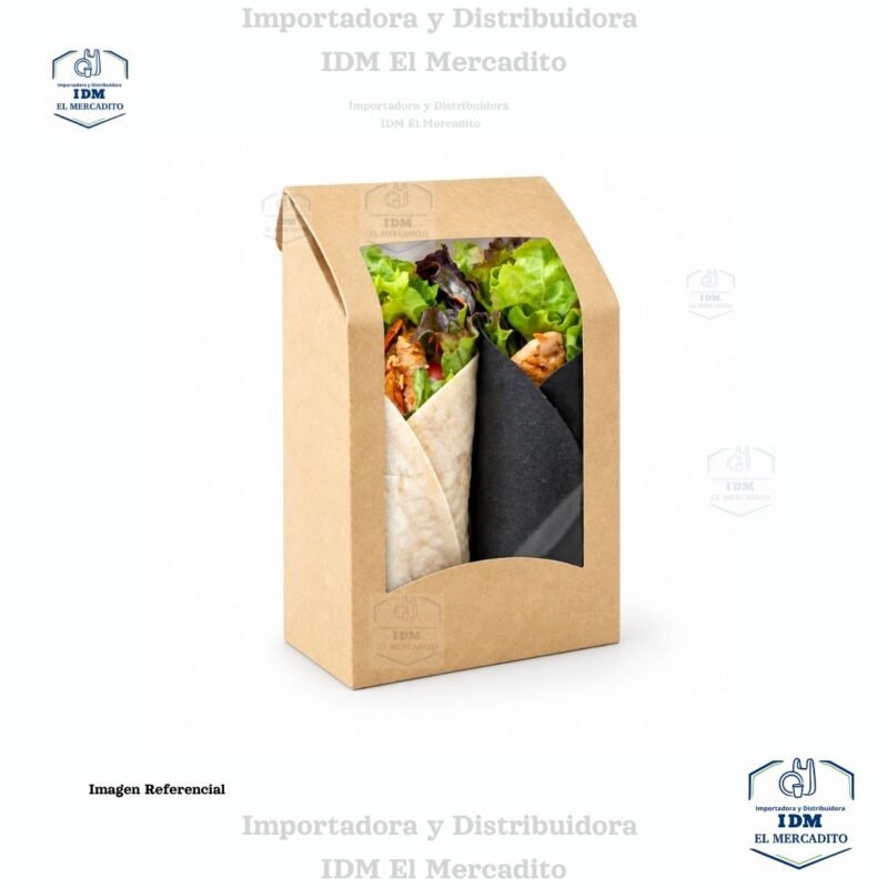 Caja Kraft para Wrap con ventana