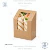 Caja Kraft para Wrap con ventana