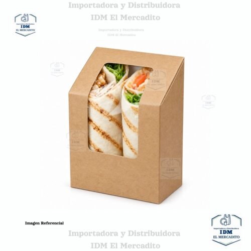 Caja Kraft para Wrap con ventana