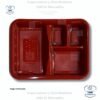 Contenedor con 4 divisiones sushi Contenedor plástico con 4 divisiones, especial para sushi, Bento u otros alimentos, con tapa plástica transparente