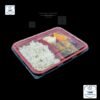 Contenedor con 4 divisiones sushi (5) Contenedor plástico con 4 divisiones, especial para sushi, Bento u otros alimentos, con tapa plástica transparente