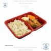 Contenedor con 4 divisiones sushi (9) Contenedor plástico con 4 divisiones, especial para sushi, Bento u otros alimentos, con tapa plástica transparente