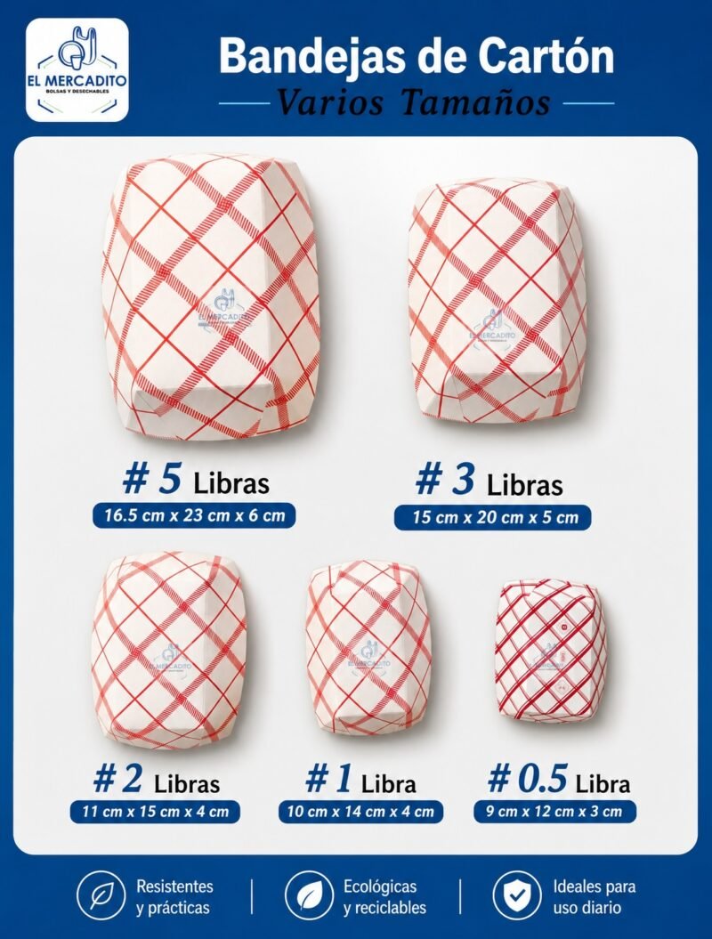 Bandejas de cartón rayas