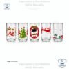Vasos de vidrio con diseños navideños