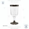 Copas darnel premium de 8 oz para vino plástica, 6 unidades por paquete