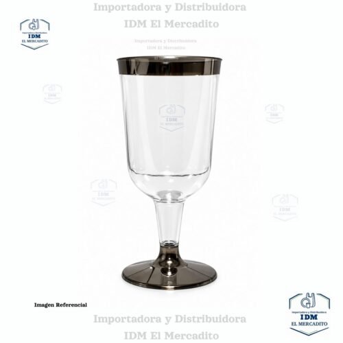 10 Copas darnel premium de 8 oz para vino plástica, 6 unidades por paquete