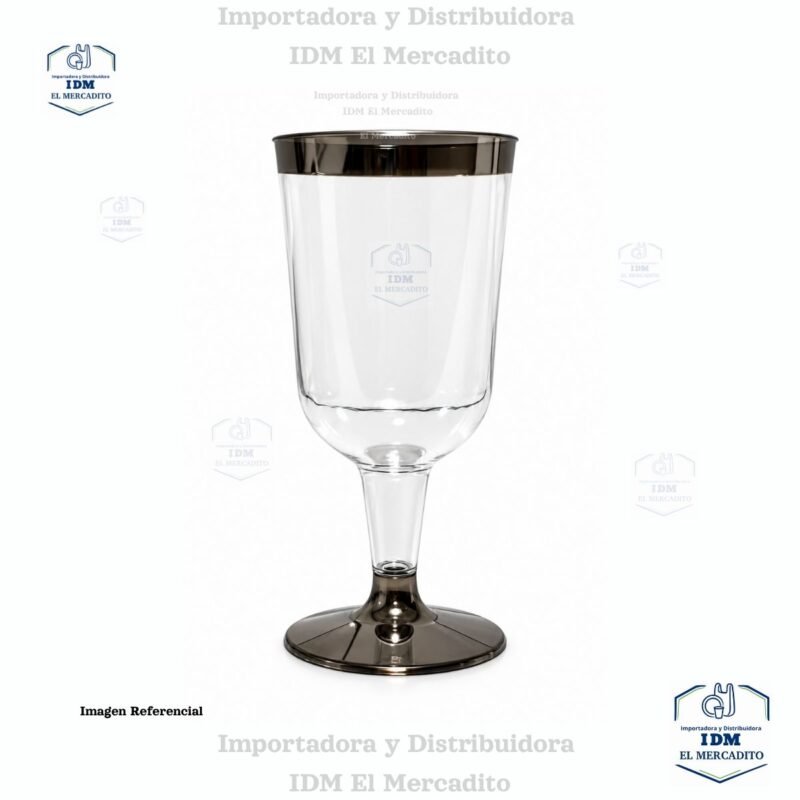 Copas darnel premium de 8 oz para vino plástica, 6 unidades por paquete