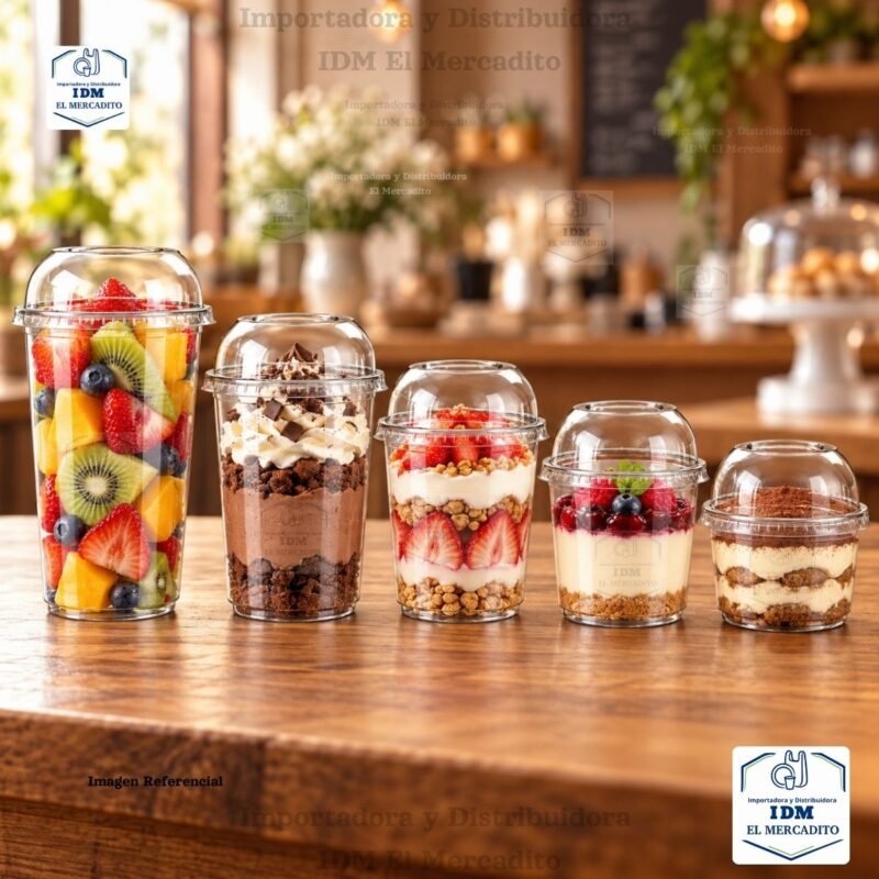 Tazas domo Pet, en 8 oz, 12 oz, 16 oz, 24 oz, 32 oz, en paquetes de 10 unidades