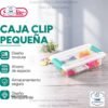 Caja organizadora Sterilite pequeña, estilo clip box, 27.9 × 16.8 × 7 cm.