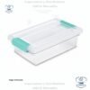 Caja organizadora Sterilite pequeña, estilo clip box, 27.9 × 16.8 × 7 cm.