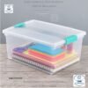 1965 Caja organizadora Sterilite Gigante, estilo clip box, 36 × 28 × 16 cm.