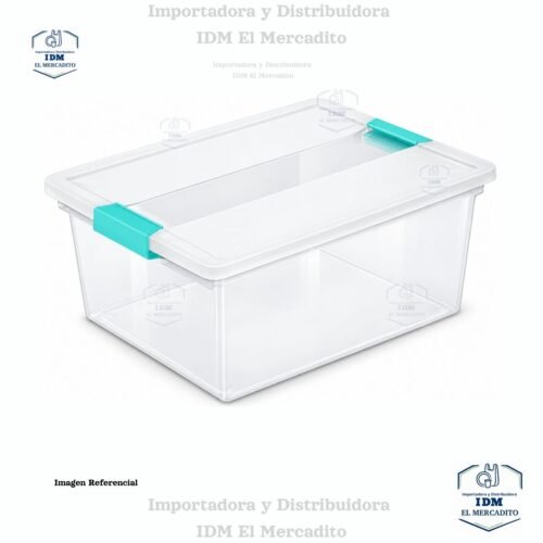1965 (4) Caja organizadora Sterilite Gigante, estilo clip box, 36 × 28 × 16 cm.