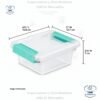 Caja organizadora Sterilite mini, estilo clip box, 16.8 × 12.7 × 7 cm.