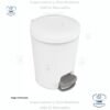 Basurero Papelera rectangular pequeña Sterilite de 1,6 galones (6,06 litros), con pedal