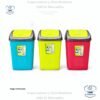 3 Basurero de plástico Princeware con tapa abatible, capacidad de 15 litros – Modelo 4515