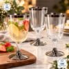 Copas darnel premium de 8 oz para vino plástica, 6 unidades por paquete
